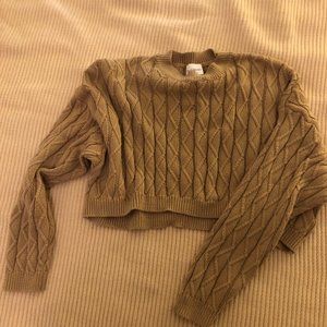 Find Me Now Ultra Cropped Cable Knit Sweater